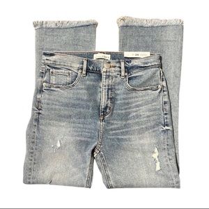 ✨LOFT High Waist Flare Crop Fringe Edge Size 6 28